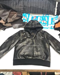 Chaqueta de Cuero de Oveja Genuino para Hombre, Estilo Casual, Color Negro, Cuello Camisero, Largo Regular, Impermeable, Resistente al Viento, Ecológica - Product Image 5