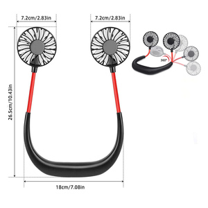 Ventilador de Cuello Colgante de Plástico Personalizado, Regalo Promocional, Manos Libres, Recargable por USB, <span class=keywords><strong>3</strong></span> Velocidades, Ventilador Deportivo Portátil para el Cuello - Product Image 6