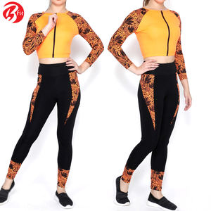 Ropa deportiva de gimnasio de manga larga con estilo para mujer, recién llegado, conjunto de Yoga para entrenamiento de otoño, patrón de ropa deportiva, opciones de talla grande - Product Image 4