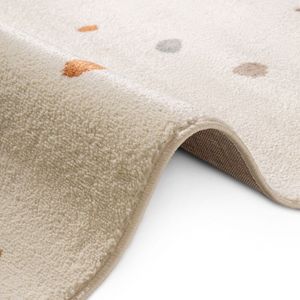 Tapis pour enfants lavable en polyester et polypropylène non toxique, crème, à pois carrés, tapis de jeu pour chambre à coucher - Product Image 4