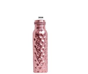 Botella de agua de cobre antiguo martillado Botella de agua de 1 litro para beneficios de salud para oficina Fitness Yoga y gimnasio - Product Image 1