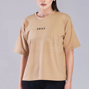 Venta al por mayor de las mujeres camiseta de gran tamaño de mezcla de algodón de ajuste suelto cómodo Casual Streetwear personalizado mujeres camiseta de gran tamaño - Product Image 2