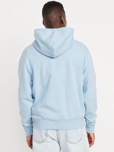Sudadera con Capucha Azul Claro para Hombre, Corte Regular, Felpa de Algodón, Informal, con Bolsillo Delantero, para Otoño - Product Image 3