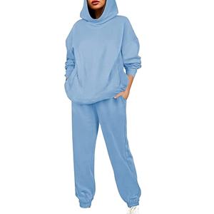 Logo de transfert de chaleur desigm Ladies High Street Wear Survêtements Joggers Costumes Ensemble Survêtements Femmes 2 Pièces Ensemble - Product Image 3