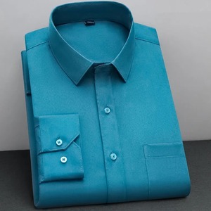 Nuevas camisas de vestir de moda para hombre de talla grande 100% algodón antiarrugas sin hierro clásico sólido negocios Casual ropa suave - Product Image 3