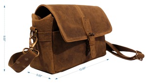 Diseño de cuero genuino DSLR Cámara Vintage bolso de hombro Messenger Satchel Insert se adapta a - Product Image 4