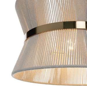 Simig Lighting <span class=keywords><strong>Cecilia</strong></span> Cuerda Natural Blanqueada Patinaed Latón <span class=keywords><strong>Blanco</strong></span> Granja Blanqueada Cuerda Natural Candelabro Capital Lighting - Product Image 4