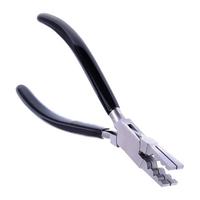 Pince allemande de fermeture d'anneau en acier inoxydable en gros outil de fermeture de bijoux à poignée noire