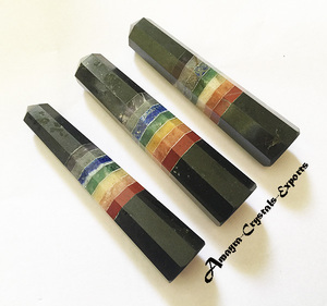 หินอาเกตสีดำออบซิเดียนจักระโอเบลิสก์หินออบซิเดียนจุดหินอัญมณีรักษาจากคริสตัลอะไมยส่งออกจากอินเดีย - Product Image 4