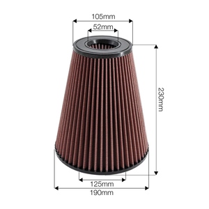 Filtro biconical de algodón rojo - Product Image 1