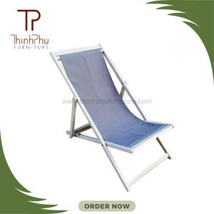 Silla de playa al aire libre de tela de madera moderna de alta calidad personalizada Material plástico duradero para el hogar Hotel pesca jardín uso - Product Image 3