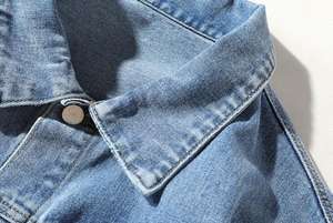 Veste en jean haut de gamme pour homme, ample, multi-poches, tendance, élégante, grande taille, col châle, décontractée, style cowboy - Product Image 5