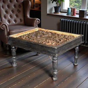 Mesa de Salón de Madera Divine Aura, Muebles de Estilo Rústico Hechos a Mano con Características de Almacenamiento Duraderas para Uso Doméstico - Product Image 2