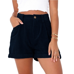 Shorts Deportivos Casuales, Cómodos, Transpirables y Suaves para Mujer, Cintura Alta, Lavado con Cloro, Corte Regular, para Verano - Product Image 1