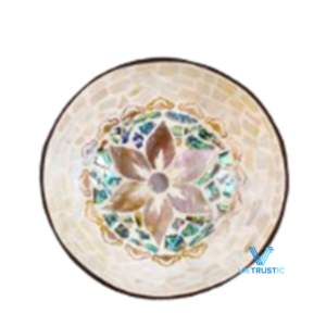 Capiz ชามกะลามะพร้าวงานทำมือพร้อมผิวชิมเมอร์หรูหราเป็นมิตรกับสิ่งแวดล้อม - Product Image 5