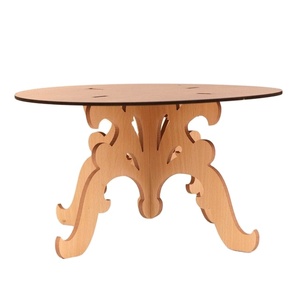 Support à gâteau en bois de créateur, forme ronde, simple, plateau de serveur d'affichage pour fête d'anniversaire et de mariage pour la cuisine à l'adresse artisanale - Product Image 1