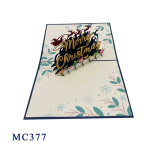 Vendeur chaud conçu sur mesure 3D artisanat Pop carte belle joyeux noël papier artisanat à la main Vietnam vacances Style tendance - Product Image 3