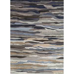 Tapis en laine tufté à la main Acar Tra-14860, gris et noir, motif abstrait, pour usage domestique - Product Image 1