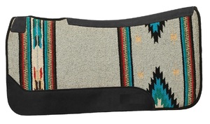 Juego al por mayor de almohadillas de sillín de caballo occidental, almohadilla tejida de lana para telar a mano, almohadilla de lana occidental para saltar ecuestre - Product Image 2