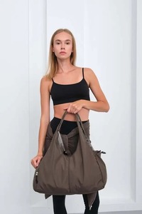 OEM ODM Private Label Custom Logo Women's Large Capacity Fitness Gym Sports Tote Bag <b>Nylon</b> Shoulder <b>Handbag</b> Manufacturer Supplie - Product Image 5