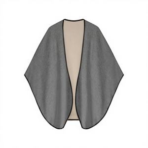 Capa de Cachemira de Doble Tejido de Lujo Hecha a Medida OEM 2026 para Mujer, con Cuello de Piel de Zorro 100% Ecológico de Alta Calidad, Venta al por Mayor con MOQ Bajo - Product Image 3