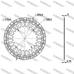 แผ่นคลัตช์ FHK06S3 สำหรับรถยนต์ฮุนได/เกีย A8LF1, A8LF2 - Product Image 2