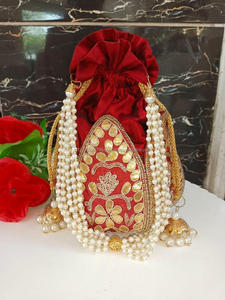 Nouvel arrivage de superbes sacs à main en relief multicolores faits à la main, sacs à main de soirée pour femmes, sacs à main traditionnels Potli String - Product Image 3