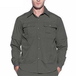 Men Summer Quick Dry Cargo <b>Shirt</b> Removable Fishing Hunting Breathable Rock Climbing Male Outdoor <b>Shirts</b> - Product Image 6