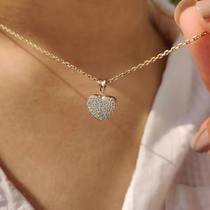 Pendentif en diamant en forme de cœur de 0,50 carat pour femmes et enfants, idéal pour les fêtes romantiques chrétiennes, plaqué or 10K 14K PT950/S925 - Product Image 4