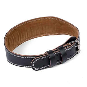 Ceinture d'haltérophilie unisexe en cuir de vachette de haute qualité Logo personnalisé pour les entraînements de dynamophilie et de levage - Product Image 4