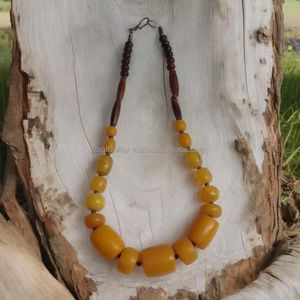 Conjunto de Collar Largo y Pendientes de Resina Vintage Hechos a Mano con Cuentas de Hilo de Ángel, Joyería de Moda para Mujer, para Bodas, Uso Diario, Fiestas, Artesanía - Product Image 6