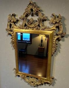 Espejo barroco dorado vintage con peine/espejo de pared - Product Image 1