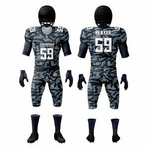 Diseño personalizado Uniformes de fútbol americano 100 Material de poliéster con Tackle Twill Team Logo y Youth Fit Jersey Kit - Product Image 1