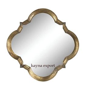 Espejo de pared de Metal galvanizado decorativo de lujo de Venta caliente estilo Art Deco para la decoración de la pared de la sala de estar de pared decorativa del hogar - Product Image 2