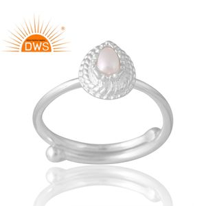 Nouveau modèle Design argent perle naturelle bague en pierres précieuses conception personnalisée bijoux pour femmes cadeau pour elle - Product Image 1