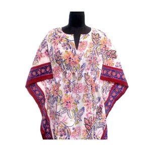 Caftan indien imprimé en coton doux et respirant pour femmes confortable et élégant pour HomeWear en vente en gros - Product Image 1