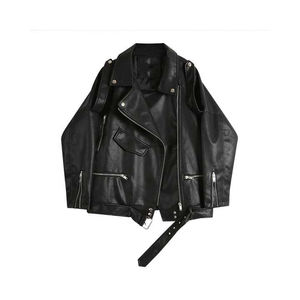 Chaquetas de Cuero de Moda para Mujer, Talla Personalizada, Alta Calidad OEM, Transpirables, con Cremallera, Invierno, Logotipo Original - Product Image 1