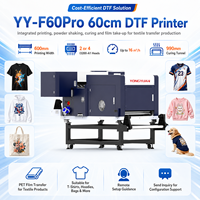 Impresora DTF de Alta Resolución YY-F60Pro de 60 cm, 2400 dpi, Doble Epson I3200-A1, Máquina Automática de Secado con Agitación de Polvo