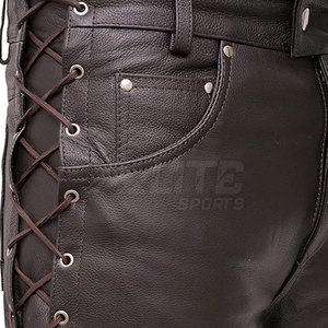 Premium Riding Gear Collection Lightweight Durable Breathable Leather Unisex Motorbike <b>Pant</b> with Safety Design and Smooth Finish - Product Image 6
