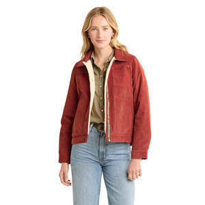 2025 Custom Made Ladies <b>Corduroy</b> <b>Jackets</b> Girls Street Fashion Wear with Fur Liner Turn Collar Printed Cotton Coats - Product Image 1