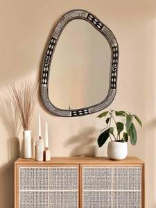 Premium Bone Inlay Wall <b>Mirror</b> <b>Frame</b> with Intricate Hand Carved Design, Artisan Made Decorative Wall <b>Mirror</b> Interior Decoration - Product Image 5
