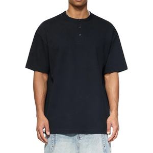 Camiseta Henley de Manga Corta para Hombre, Personalizada con Logotipo Bordado, 100% Algodón, 260 g/m², Cuello Redondo, Estilo Urbano - Product Image 1