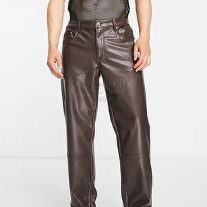 กางเกงหนังผู้ชายสไตล์ใหม่กางเกงฤดูหนาว - Product Image 3