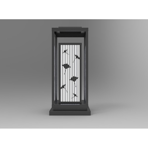 DNT.001.13 Lampe solaire de jardin premium 5W LED blanc chaud IP65 Corps en fer/acier inoxydable 220V pour application paysagère routière - Product Image 1