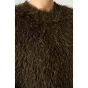 Pull en maille unie kaki moelleux - Product Image 3