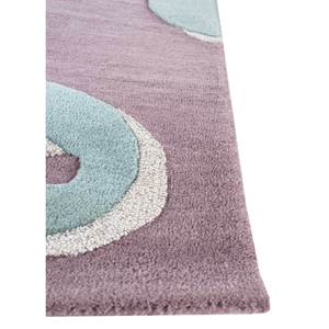 Alfombra de Lana y Viscosa Hecha a Mano en Rosa Confeti y Morado con Patrón Abstracto para Uso Doméstico-TNQ-1528 - Product Image 3