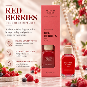 Diffuseur de parfum aux baies rouges en marque privée 90ml OEM |   Parfum d'ambiance fruité et sucré |   Fabriqué en Espagne UE - Product Image 2