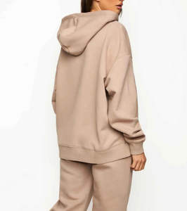 Conjunto Deportivo Informal para Mujer, con Capucha, Largo, Sólido, para Otoño, Cómodo, Talla Grande, con Estampado y Logotipo Personalizado, Nuevo - Product Image 3