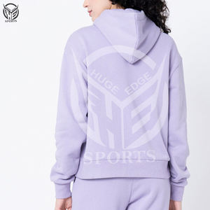 Sudadera con capucha transpirable a prueba de viento sólida de algodón 100% personalizada para mujer, varios colores de alta calidad para invierno - Product Image 5