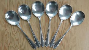 Ensemble de cuillères à pâtisserie et à sucreries en acier inoxydable Vantage, ensemble de couverts décoratifs indiens faits à la main, ensemble de couverts en acier inoxydable poli - Product Image 5